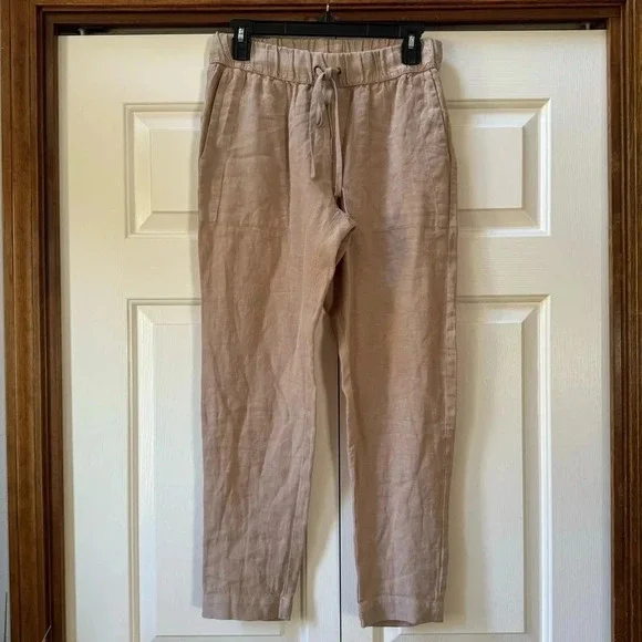 Enzo Costa Easy Pants French Linen Lightweight Summer Women’s size 3 Medium